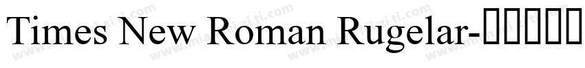 Times New Roman Rugelar字体转换